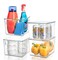Sorbus Medium Plastic Storage Bins with Lids - for Kitchen Organization, Pantry Organizers and Storage, Fridge Organizer, Cabinet Organizer, Refrigerator Organizer Bins - Clear Storage Bins (4 pack)